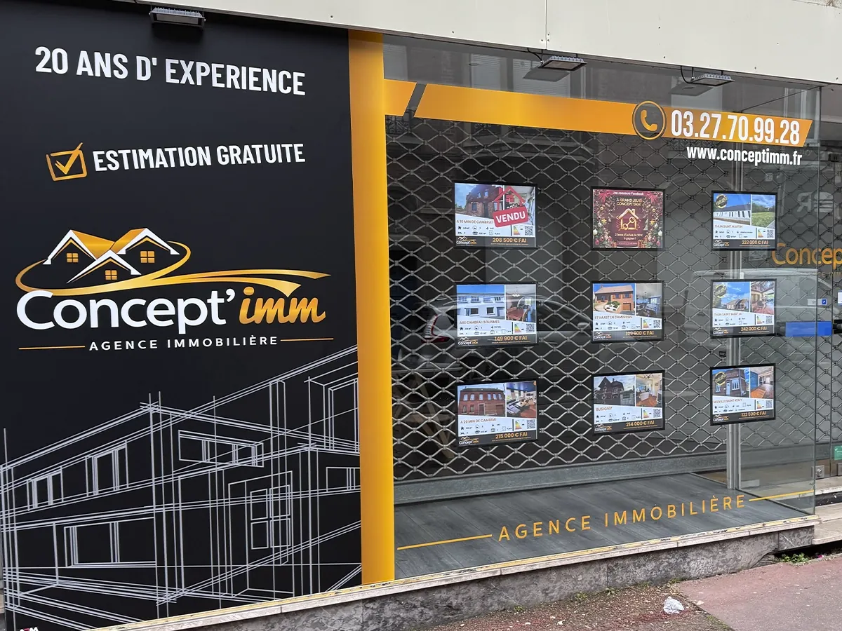 Habillage de vitrine
